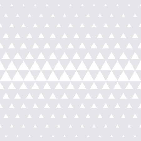 Triangle geometric pattern background. Vector seamless abstract white halftone minimal gradient with simple trendy graphic texture for interior decor wall panel or tile texture designのイラスト素材