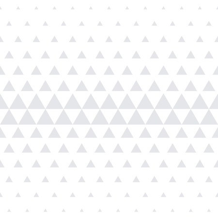 Triangle geometric pattern. Vector seamless abstract background of white halftone mosaic minimal gradient with simple trendy graphic texture for interior decor panel or tile backgroundのイラスト素材