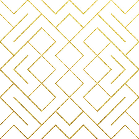 Golden abstract geometric pattern background.のイラスト素材