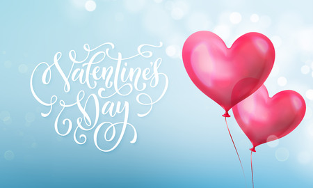 Happy Valentine's day lettering textのイラスト素材