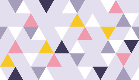 Geometric triangle pattern background with Scandinavian abstract color art and Swiss geometry vector printsのイラスト素材
