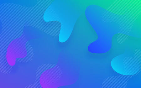 Abstract color pattern of neon blue and pink liquid gradient background with modern geometric fluid shapes in dynamic motionのイラスト素材