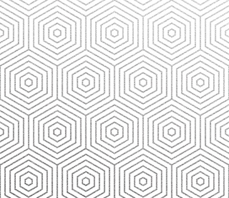 Geometric silver honeycomb or hexagon lines pattern.のイラスト素材
