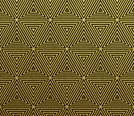 Abstract geometric golden pattern vector background of seamless gold triangle mosaic grid lines with rhombus glitter wireframe patternのイラスト素材
