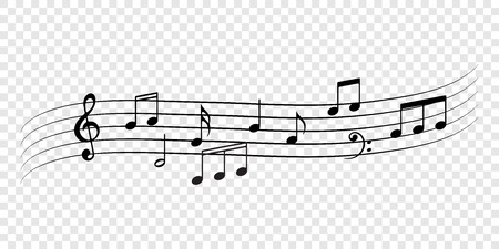 Music notes background.のイラスト素材