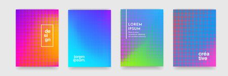Abstract color, geometric pattern background. Vector halftone gradient pattern texture, trend shape graphic backgroundのイラスト素材