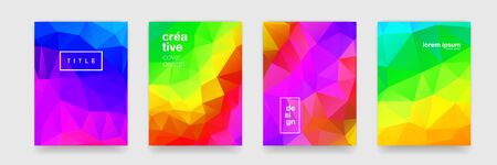 Geometric texture background, abstract color mosaic gradient. Vector minimal modern trend elements pattern backgroundのイラスト素材