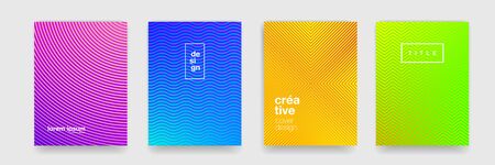 Geometric wave pattern background, abstract line texture. Vector color gradient design, color wave shape pattern backgroundのイラスト素材