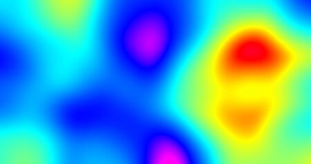 Abstract background with color gradient and iridescent fluid shapes effect. Chromatic liquid color flow gradient pattern and abstract distortion blue and yellow translucent matte backgroundの写真素材