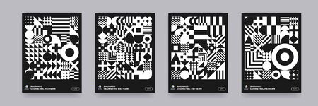 Abstract geometric black and  white patternのイラスト素材