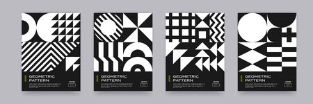 Abstract geometric black and  white patternのイラスト素材