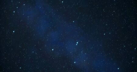 Stars in sky, starry night blue starlight shine of milky way, shooting star and meteorite comet in space universe.の写真素材