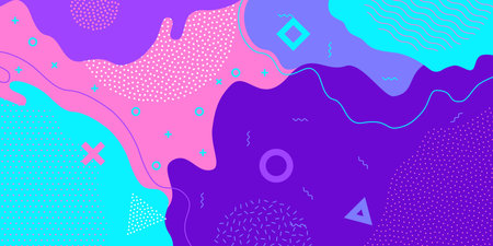 Background, abstract modern color, fluid and liquid wave pattern, vector creative designのイラスト素材
