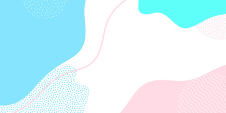 Background, abstract color shape pattern, vector Memphis flat doodle line designのイラスト素材