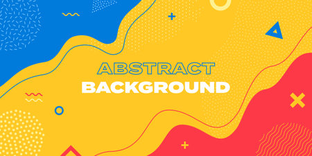 Abstract pattern background, vector creative texture with color waves. Presentation template design blue line and dots patternのイラスト素材