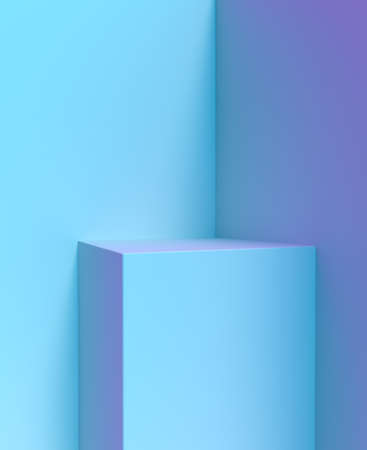 Podium background, pedestal display or product stand in studio room. 3D platform for cosmetic products display podiumの写真素材