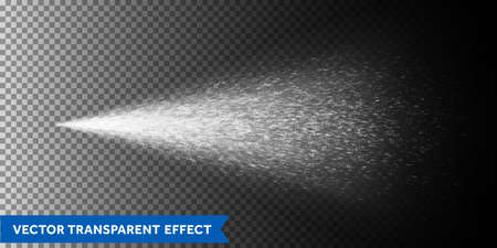 Spray mist background, water jet atomizer. Vector spray splash on transparent backgroundのイラスト素材