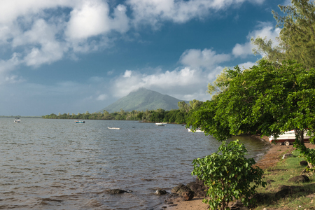 Fisherman's Wharf in the village of Le Morneの写真素材