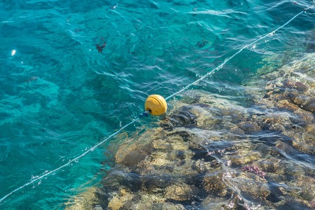 buoys in the seaの写真素材
