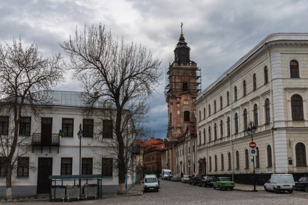 The street in the Ancient City of Kamyanets-Podilsky, Ukraine