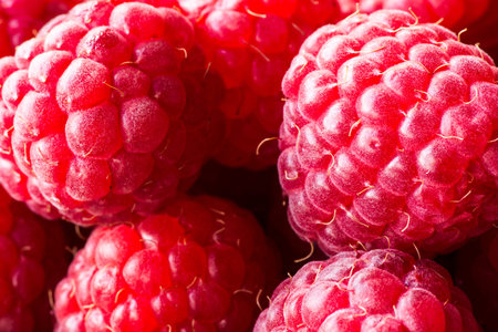 Raspberry fruit background. Macro.
