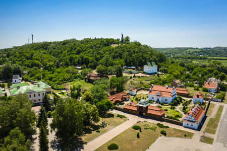 Bogdan Khmelnitsky Museum in Chyhyryn, Ukraine aerial view.