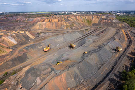 Aerial view of the Iron ore mining.の写真素材