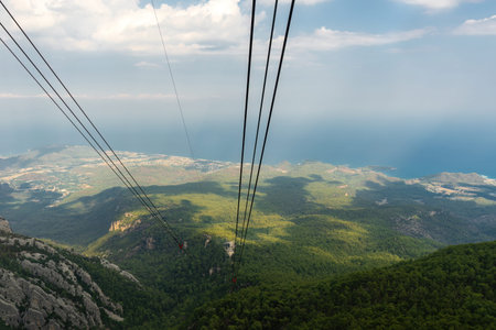 Mountain Views From the Top of Tahtali to the Sea Near the Coast of Kemer Antalya Turkey