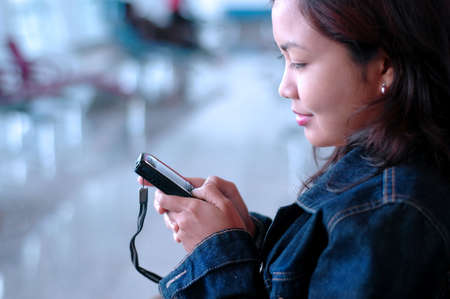 Women make a callの写真素材