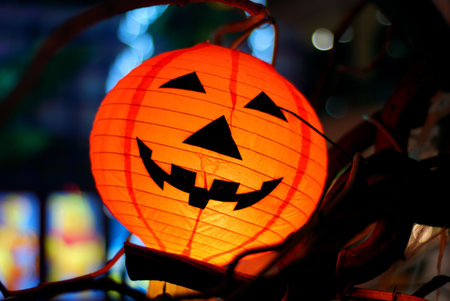 Halloween lanternの写真素材