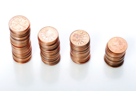 Graph coins from top view