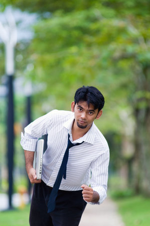 Running businessman の写真素材