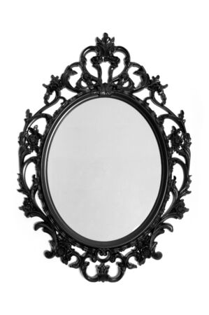 Classic picture frame on white backgroundの写真素材