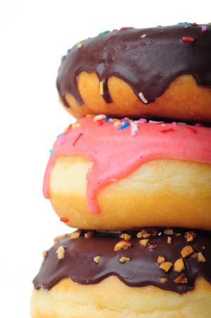 Close up of assorted donuts の写真素材