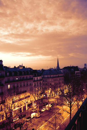 Paris, France  March 26, 2014  Morning scenery in Parisのeditorial素材