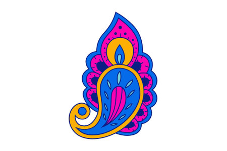 Paisley isolated vector illustration. Beautiful Indian paisley.のイラスト素材