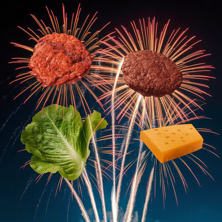 creative firework with on dark background, conceptual imageの写真素材