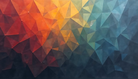 Abstract multicolored polygonal background. Triangular design.