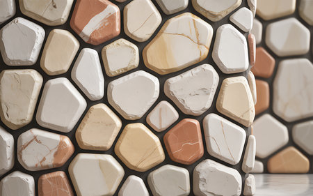 ceramic tile wall and floor pattern for background. 3d renderingの写真素材