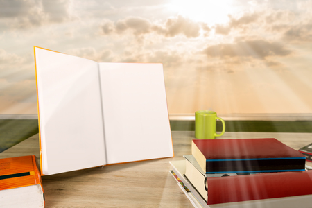 Open Book on Tableの写真素材