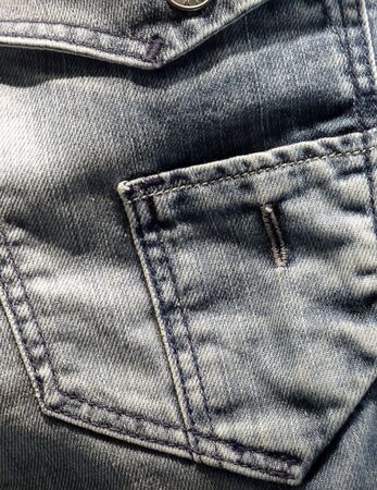 Close up of pocket on jean trousersの写真素材