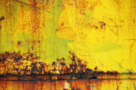 Closeup of rusting metal for backgrounds