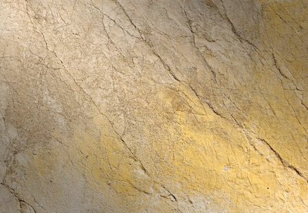 Closeup of texture on surface of stone wall