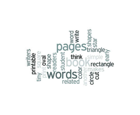 Mixed words on white with blue toneの写真素材