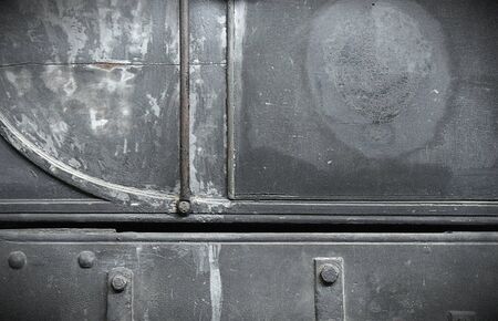 Side of old railway carriage with vignette edges for effectの写真素材