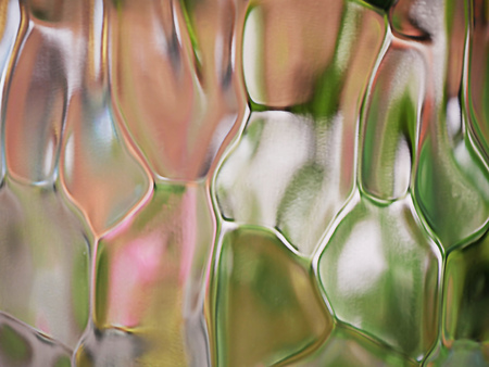 Distorted shapes taken through patterned glassの写真素材
