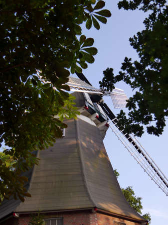 Picturesque view on Windmill in Meppen, Germanyの写真素材
