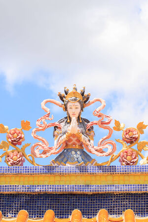 Chinese temple roof.の写真素材