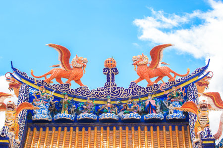 Chinese temple roof.の写真素材
