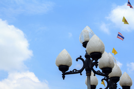 The bulb and the skyの写真素材